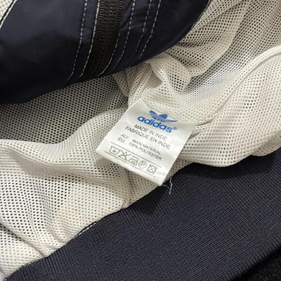 Adidas Originals Colorblock Hooded Windbreaker Jacket Navy Yellow XXL Men’s - Picture 6 of 9